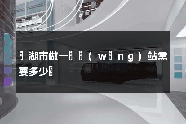 蕪湖市做一個網(wǎng)站需要多少錢