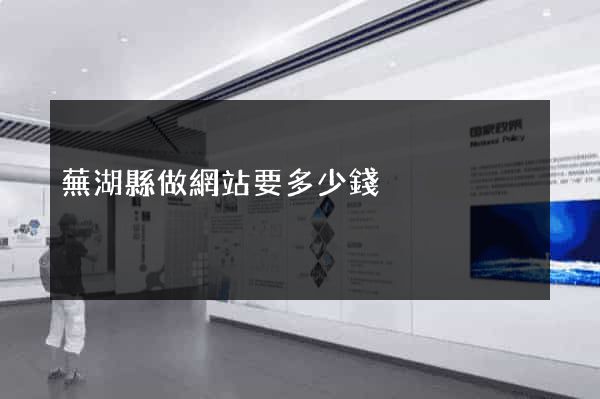 蕪湖縣做網站要多少錢