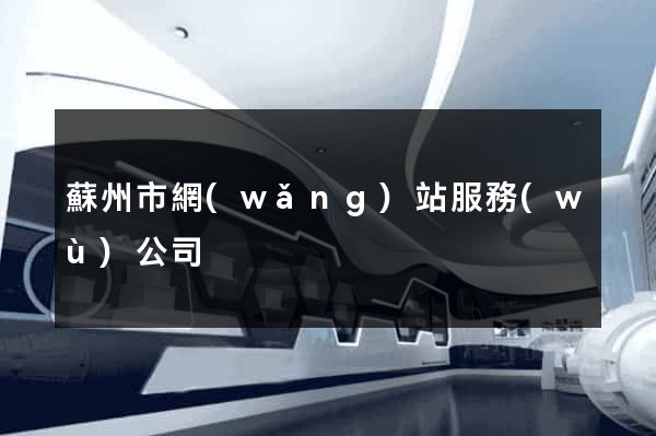 蘇州市網(wǎng)站服務(wù)公司