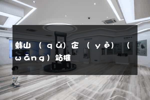 蚌山區(qū)企業(yè)網(wǎng)站推廣