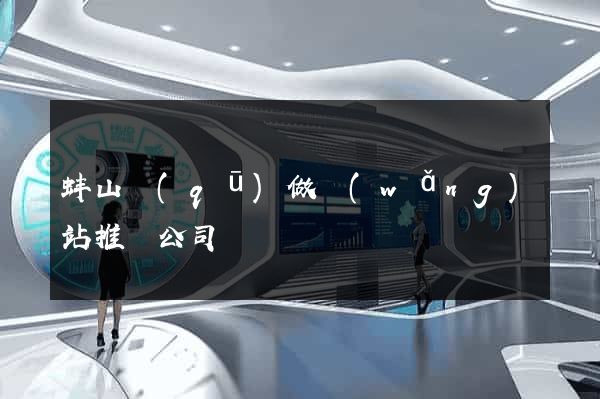 蚌山區(qū)做網(wǎng)站推廣公司