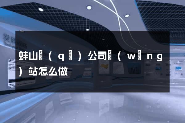 蚌山區(qū)公司網(wǎng)站怎么做