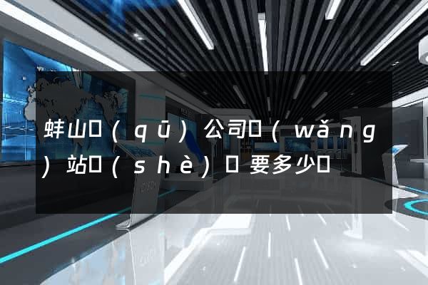 蚌山區(qū)公司網(wǎng)站設(shè)計要多少錢
