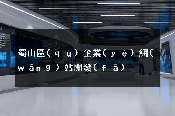 蜀山區(qū)企業(yè)網(wǎng)站開發(fā)