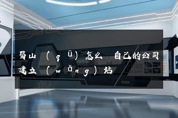 蜀山區(qū)怎么給自己的公司建立網(wǎng)站