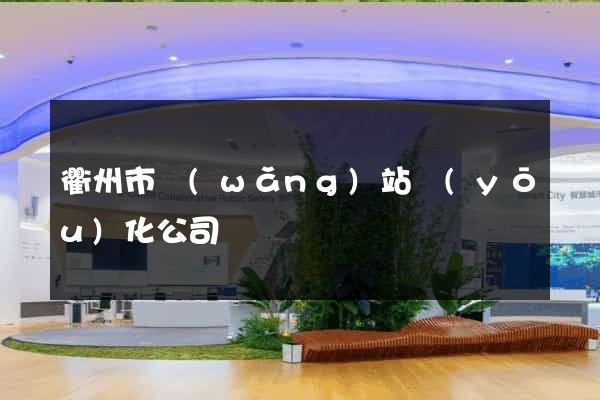 衢州市網(wǎng)站優(yōu)化公司