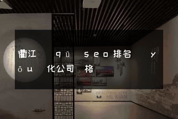 衢江區(qū)seo排名優(yōu)化公司價格