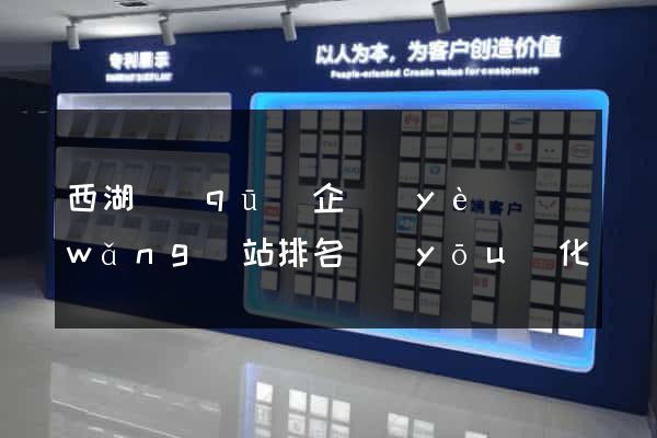 西湖區(qū)企業(yè)網(wǎng)站排名優(yōu)化