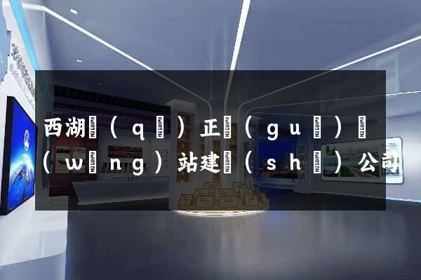 西湖區(qū)正規(guī)網(wǎng)站建設(shè)公司