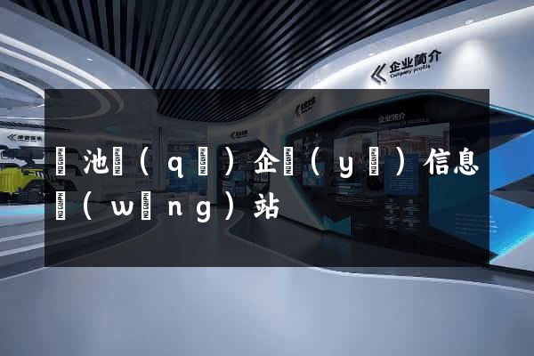貴池區(qū)企業(yè)信息網(wǎng)站