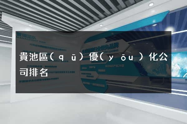 貴池區(qū)優(yōu)化公司排名