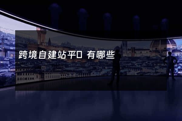 跨境自建站平臺有哪些
