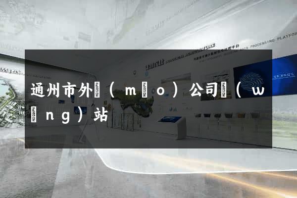 通州市外貿(mào)公司網(wǎng)站