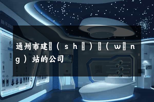 通州市建設(shè)網(wǎng)站的公司