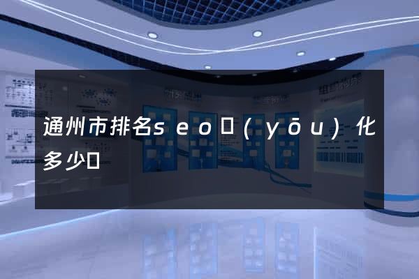 通州市排名seo優(yōu)化多少錢