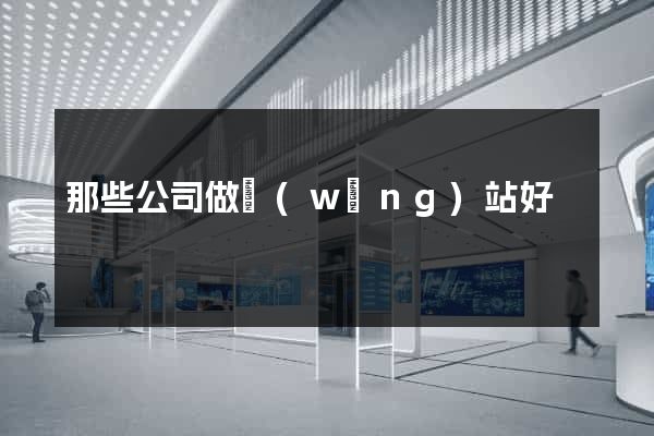那些公司做網(wǎng)站好