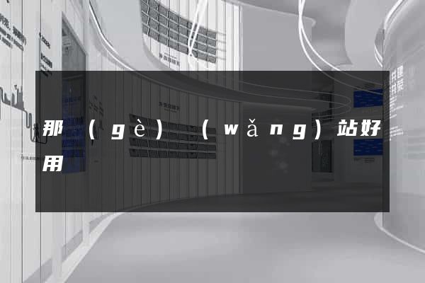 那個(gè)網(wǎng)站好用