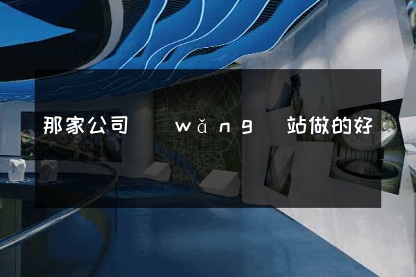 那家公司網(wǎng)站做的好