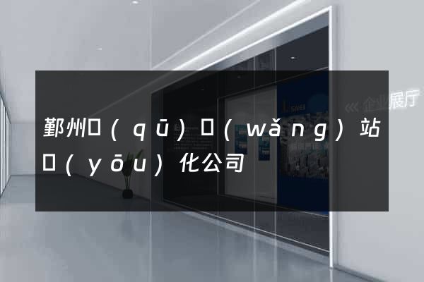 鄞州區(qū)網(wǎng)站優(yōu)化公司