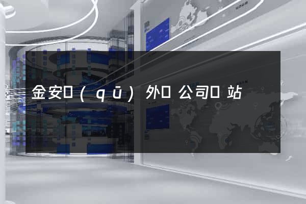 金安區(qū)外貿公司網站
