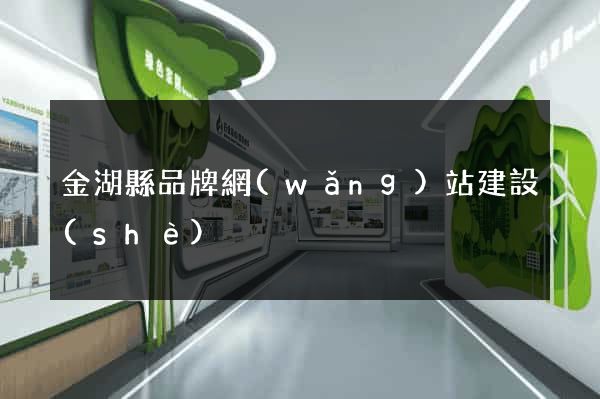 金湖縣品牌網(wǎng)站建設(shè)