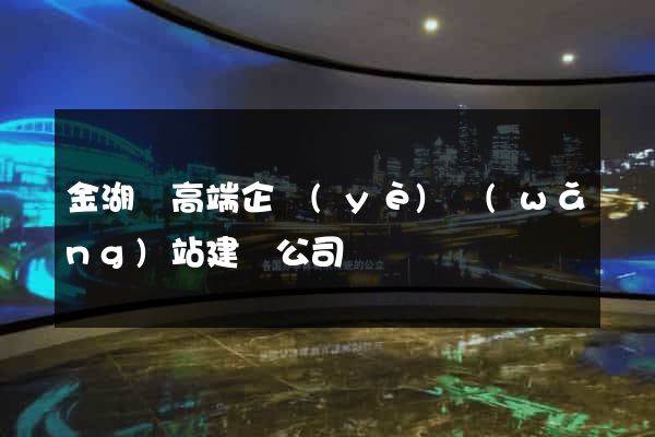 金湖縣高端企業(yè)網(wǎng)站建設公司