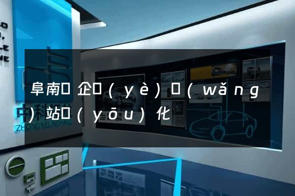 阜南縣企業(yè)網(wǎng)站優(yōu)化