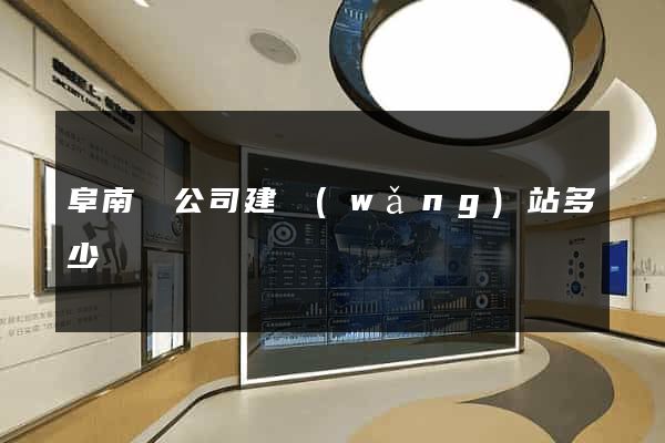阜南縣公司建網(wǎng)站多少錢