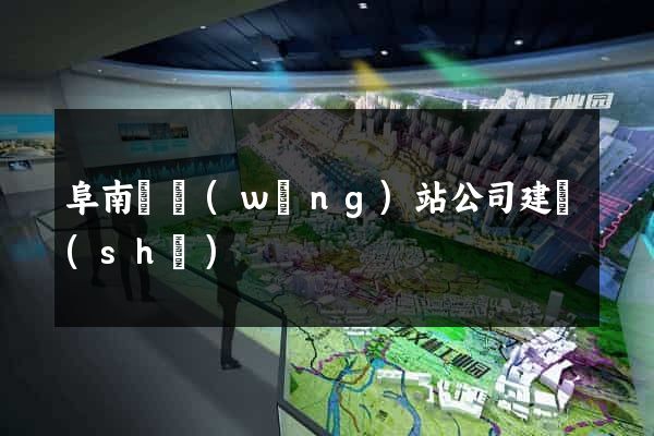 阜南縣網(wǎng)站公司建設(shè)