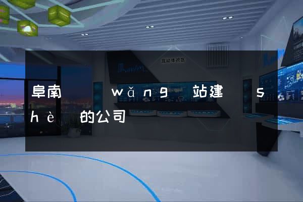 阜南縣網(wǎng)站建設(shè)的公司
