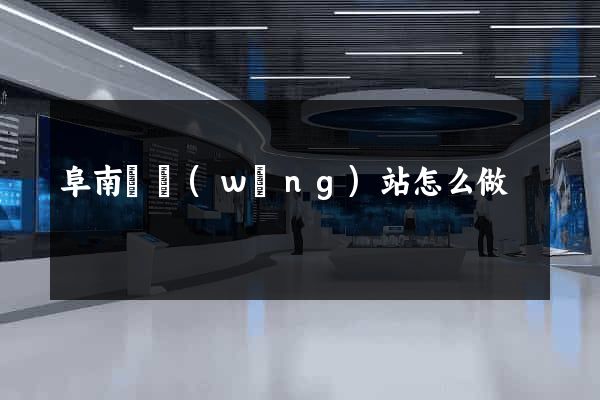 阜南縣網(wǎng)站怎么做