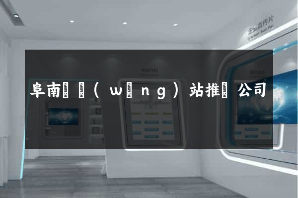 阜南縣網(wǎng)站推廣公司