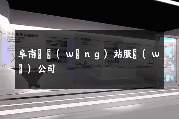 阜南縣網(wǎng)站服務(wù)公司