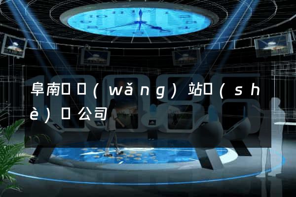阜南縣網(wǎng)站設(shè)計公司