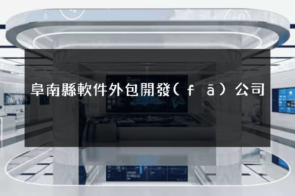 阜南縣軟件外包開發(fā)公司