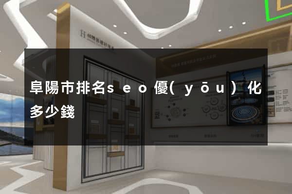阜陽市排名seo優(yōu)化多少錢