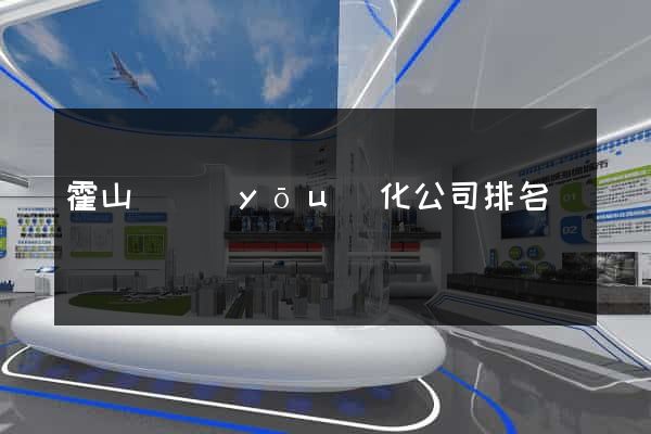 霍山縣優(yōu)化公司排名