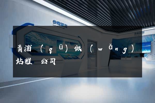 青浦區(qū)做網(wǎng)站推廣公司