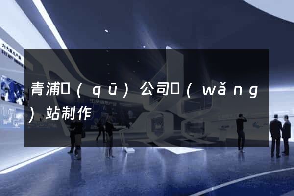 青浦區(qū)公司網(wǎng)站制作