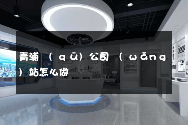青浦區(qū)公司網(wǎng)站怎么做