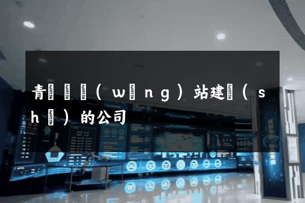 青陽縣網(wǎng)站建設(shè)的公司