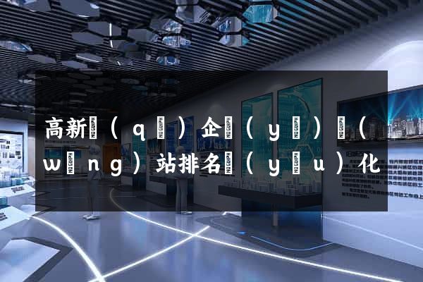 高新區(qū)企業(yè)網(wǎng)站排名優(yōu)化