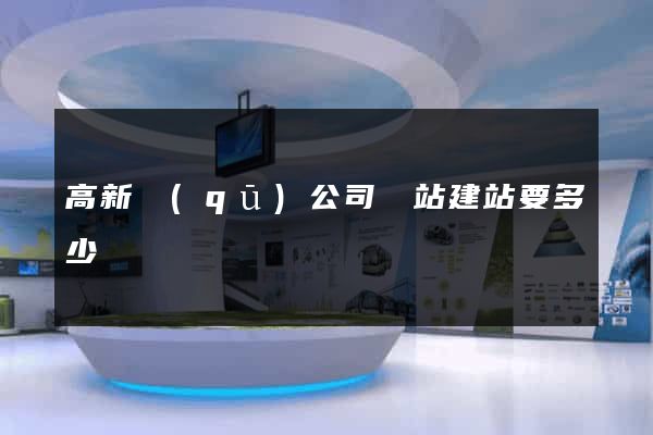 高新區(qū)公司網站建站要多少錢