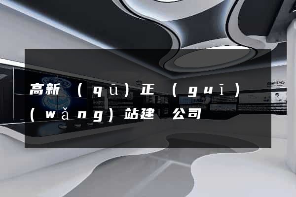 高新區(qū)正規(guī)網(wǎng)站建設公司
