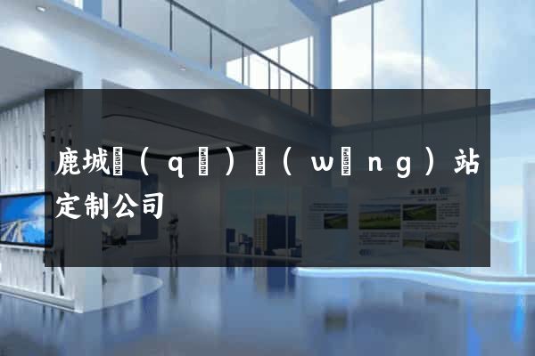 鹿城區(qū)網(wǎng)站定制公司