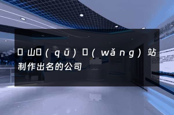 黃山區(qū)網(wǎng)站制作出名的公司