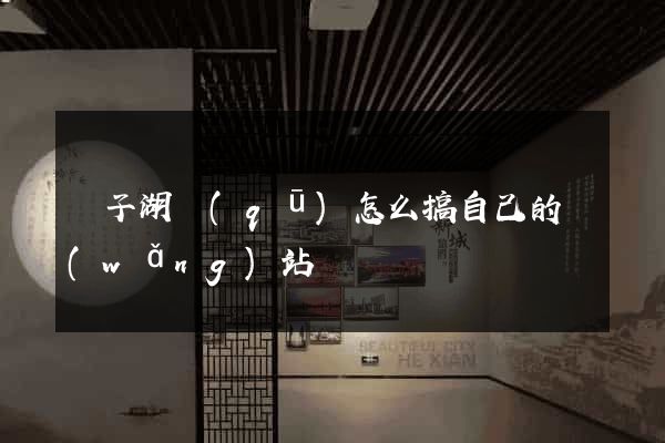龍子湖區(qū)怎么搞自己的網(wǎng)站