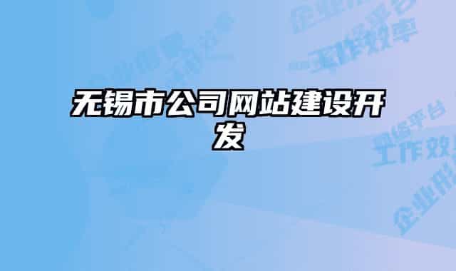 無錫市公司網(wǎng)站建設(shè)開發(fā)