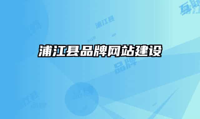 浦江縣品牌網(wǎng)站建設(shè)