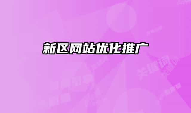 新區(qū)網(wǎng)站優(yōu)化推廣